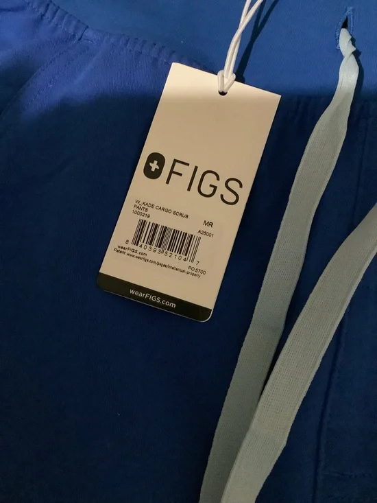 Figs Scrub Kade Cargo Pants Royal Blue Medium - Picture 3 of 5